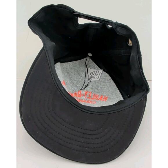 Vintage 80’s Harley Davidson Motorcycles Cigarettes Black Cotton SnapBack Hat - Picture 6 of 10